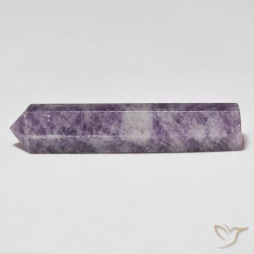 23.98 ct Violet Lepidolite Stone, Natural Lepidolite in Pencil Cut Shape for Sale