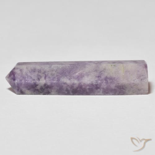 22.71 ct Violet Lepidolite Stone, Natural Lepidolite in Pencil Cut Shape for Sale