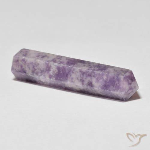 Lepidolite Gemstone in 36.2 x 9.2 mm Size for Sale, Lepidolite Stone in Mauve Violet Color