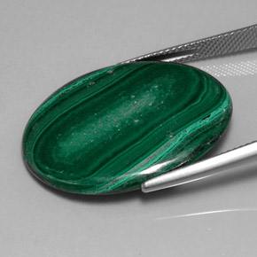 Malachite Gemstone in 28.4 x 21.5 mm Size for Sale, Malachite Stone in Multicolor Green Color