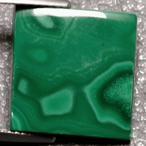 11.01 ct Green Malachite Stone, Natural Malachite in Baguette Cabochon Shape for Sale