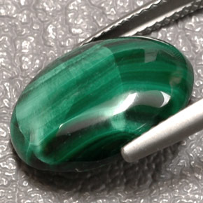 Malachite Gemstone in 16 x 12 mm (calibrated) Size for Sale, Malachite Stone in Multicolor Green Color