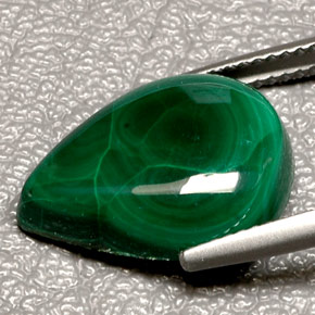 Malachite Gemstone in 17 x 12.3 mm Size for Sale, Malachite Stone in Multicolor Green Color