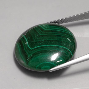 41.41 ct Green Malachite Stone, Natural Malachite in Round Cabochon Shape for Sale