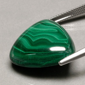 Malachite Gemstone in 20.3 x 20.1 mm Size for Sale, Malachite Stone in Multicolor Green Color