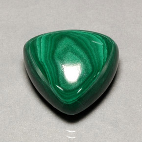 34.16 ct Green Malachite Stone, Natural Malachite in Trillion Cabochon Shape for Sale