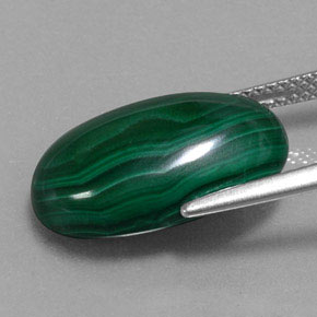 Malachite Gemstone in 17.8 x 11.3 mm Size for Sale, Malachite Stone in Multicolor Green Color