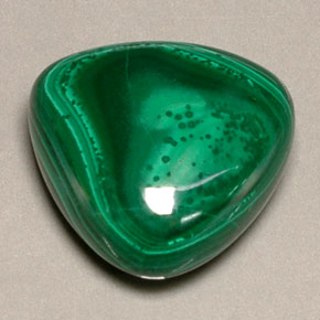 22.53 ct Green Malachite Stone, Natural Malachite in Trillion Cabochon Shape for Sale