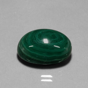 22.99 ct Green Malachite Stone, Natural Malachite in Oval Cabochon Shape for Sale