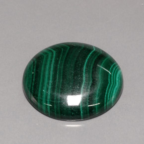 42.90 ct Green Malachite Gemstone, Malachite Gem in Round Cabochon Shape for Sale.