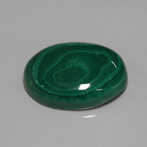 29.59 ct Green Malachite Stone, Natural Malachite in Oval Cabochon Shape for Sale