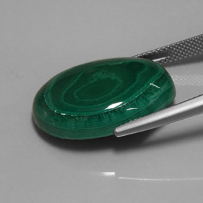 Malachite Gemstone in 23.4 x 17.2 mm Size for Sale, Malachite Stone in Multicolor Green Color