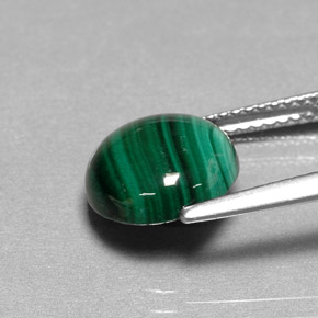 Malachite Gemstone in 10 mm (calibrated) Size for Sale, Malachite Stone in Multicolor Green Color