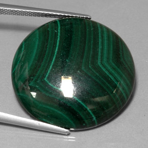 41.40 ct Green Malachite Stone, Natural Malachite in Round Cabochon Shape for Sale