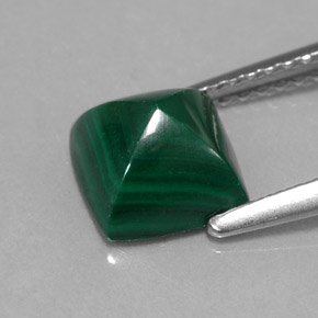 Malachite Gemstone in 7 x 7 mm (calibrated) Size for Sale, Malachite Stone in Multicolor Green Color