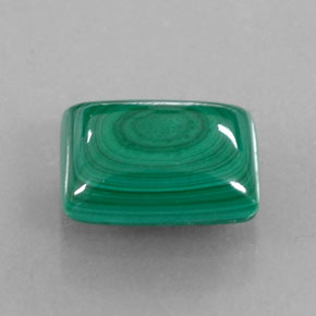 2.05 ct Green Malachite Gemstone, Malachite Gem in Baguette Cabochon Shape for Sale.