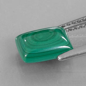 Malachite Gemstone in 8.2 x 6.1 mm Size for Sale, Malachite Stone in Multicolor Green Color