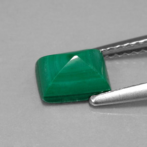 Malachite Gemstone in 6.8 x 5.2 mm Size for Sale, Malachite Stone in Multicolor Green Color
