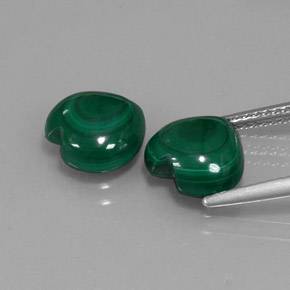 Malachite Gemstone in 9 x 9 mm (calibrated) Size for Sale, Malachite Stone in Multicolor Green Color