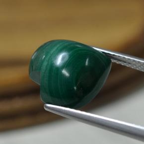 Malachite Gemstone in 13.1 x 12.7 mm Size for Sale, Malachite Stone in Multicolor Green Color