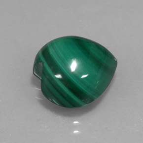 10.71 ct Green Malachite Stone, Natural Malachite in Heart Cabochon Shape for Sale