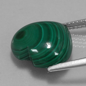 Malachite Gemstone in 13.1 x 12.9 mm Size for Sale, Malachite Stone in Multicolor Green Color