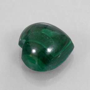 10.57 ct Green Malachite Stone, Natural Malachite in Heart Cabochon Shape for Sale