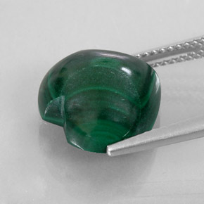 Malachite Gemstone in 13 x 12.8 mm Size for Sale, Malachite Stone in Multicolor Green Color