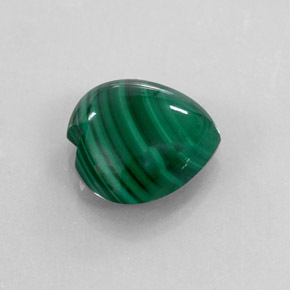 8.74 ct Green Malachite Stone, Natural Malachite in Heart Cabochon Shape for Sale