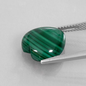 Malachite Gemstone in 13 x 12.9 mm Size for Sale, Malachite Stone in Multicolor Green Color
