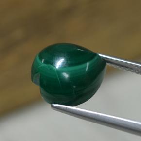 Malachite Gemstone in 12 x 12 mm (calibrated) Size for Sale, Malachite Stone in Medium Green  Color