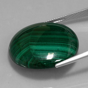 Malachite Gemstone in 25.1 mm Size for Sale, Malachite Stone in Multicolor Green Color