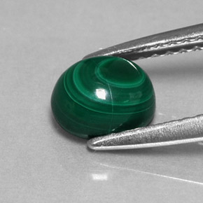 Malachite Gemstone in 6.4 x 5.3 mm Size for Sale, Malachite Stone in Multicolor Green Color