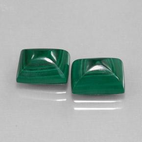 Multicolor Green Malachite Gem - 4.7ct Baguette Sugarloaf Cabochon (ID: 308037)