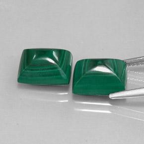 Malachite Gemstones in 10 x 8 mm (calibrated) Size for Sale, Malachite Stones in Multicolor Green Color
