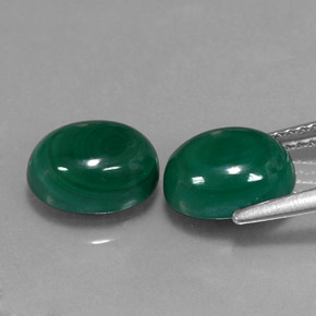 Malachite Gemstone in 9 x 7 mm (calibrated) Size for Sale, Malachite Stone in Multicolor Green Color