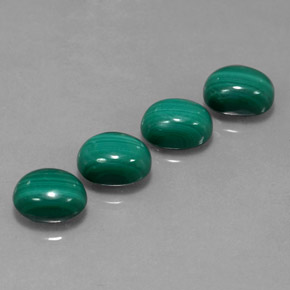 9.41 ct Green Malachite Stone, Natural Malachite in Oval Cabochon Shape for Sale