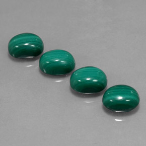 Malachite Gemstone in 8 x 6 mm (calibrated) Size for Sale, Malachite Stone in Multicolor Green Color