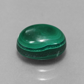 2.09 ct Green Malachite Gemstone, Malachite Gem in Oval Cabochon Shape for Sale.