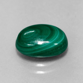 3.12 ct Green Malachite Stone, Natural Malachite in Oval Cabochon Shape for Sale