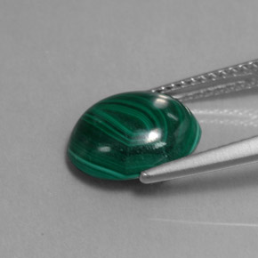 Malachite Gemstone in 11 x 9 mm (calibrated) Size for Sale, Malachite Stone in Multicolor Green Color