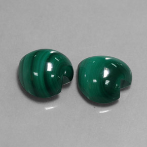 6.99 ct Green Malachite Stone, Natural Malachite in Heart Cabochon Shape for Sale