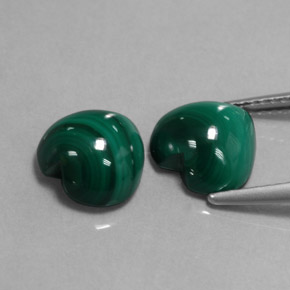 Malachite Gemstone in 9 x 9 mm (calibrated) Size for Sale, Malachite Stone in Multicolor Green Color