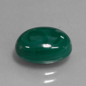 3.77 ct Green Malachite Stone, Natural Malachite in Oval Cabochon Shape for Sale