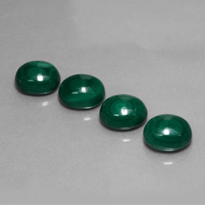 7.24 ct Green Malachite Gemstone, Malachite Gem in Oval Cabochon Shape for Sale.