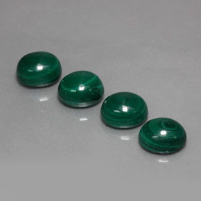 7.67 ct Green Malachite Gemstone, Malachite Gem in Oval Cabochon Shape for Sale.