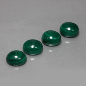 7.67 ct Green Malachite Stone, Natural Malachite in Oval Cabochon Shape for Sale