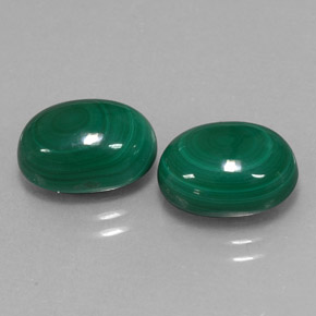 10.99 ct Green Malachite Stone, Natural Malachite in Oval Cabochon Shape for Sale