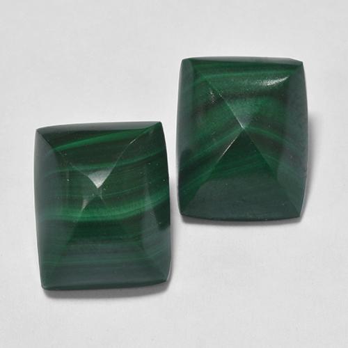 Malachite Gemstones in 10.1 x 8 mm Size for Sale, Malachite Stones in Medium Green  Color