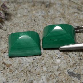 Malachite Gemstones in 9 x 7.1 mm Size for Sale, Malachite Stones in Multicolor Green Color